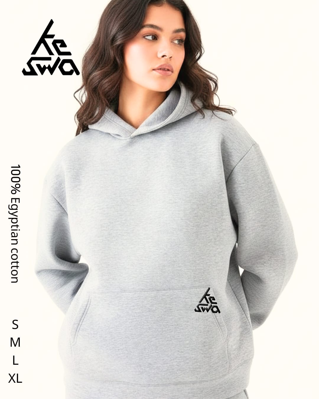 LIGHT GREY CHANEL HOODIE FOR WOMEN